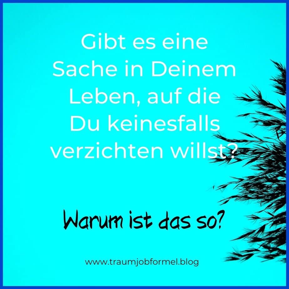 gibt es eine sache auf die du nicht verzichten willst gibt es eine sache auf die du nicht verzichten willst