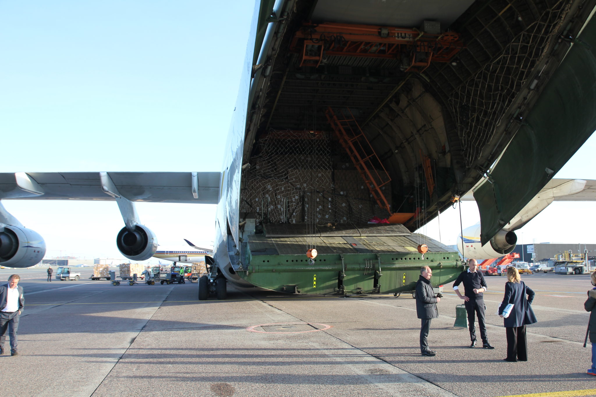 Det ukrainsk byggede kæmpefly kan transportere op til 150 tons fragt ad gangen. (Foto: Københavns Lufthavn)