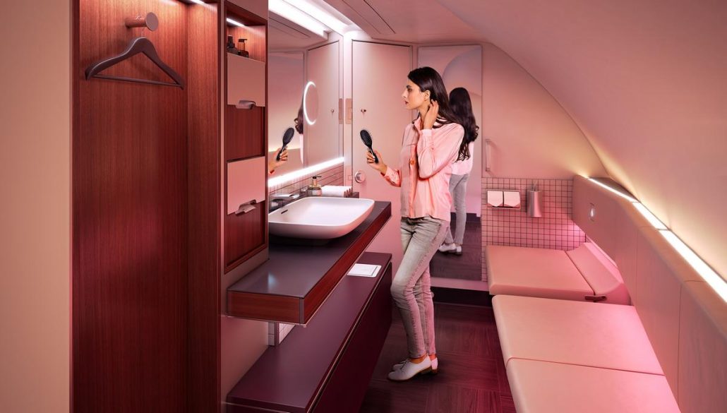 Som art være i et badevrelse i er fem-stjernet hotel. (Foto: Qatar Airways)