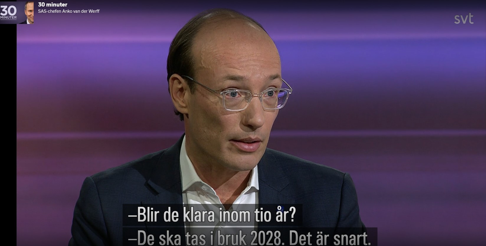Skærmfoto fra det svenske SVT program ”30 minuter”.