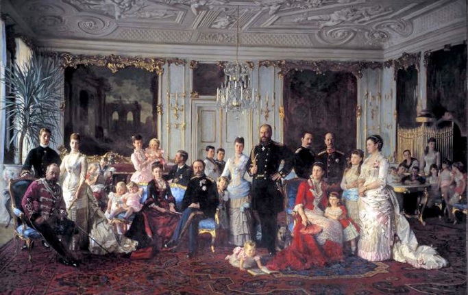 Laurits Tuxen: 'Christian 9. med familie', 1886