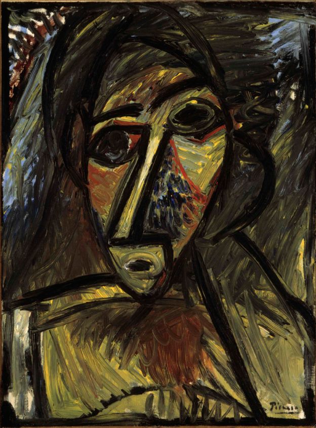 Pablo Picasso: 'Buste de femme', skitse til 'Les demoiselles d'Avignon', 1907