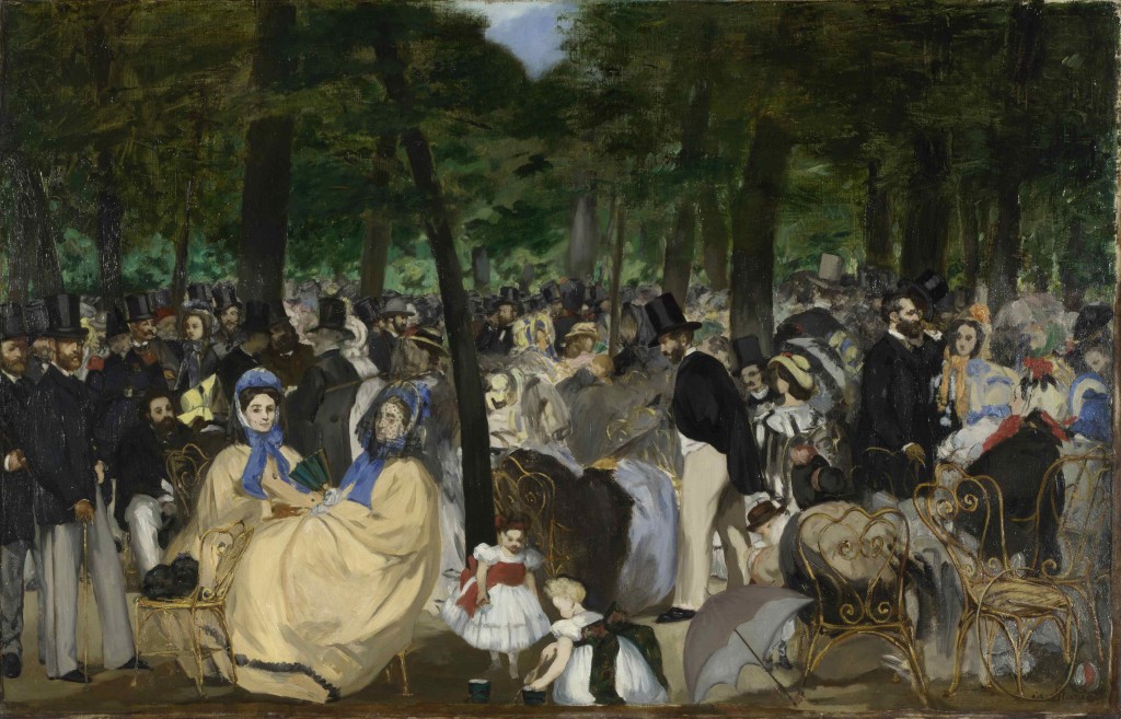 Édouard Manet: 'Musik i Tuileries Haven', 1862