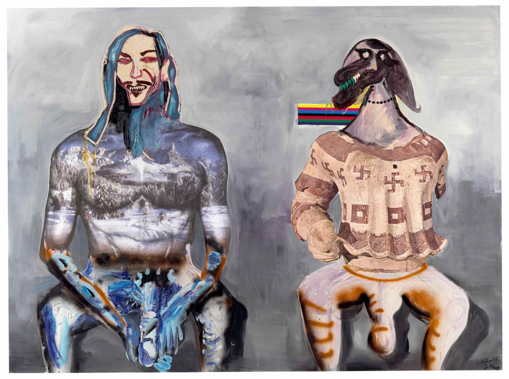 Jonathan Meese og Albert Oehlen: 'An der Wand', 2003. Foto: Jochen Littkemann © VG Bild-Kunst, Bonn