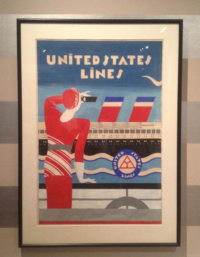 Franciska Clausen: plakatudkast til United States Lines, 1920’erne