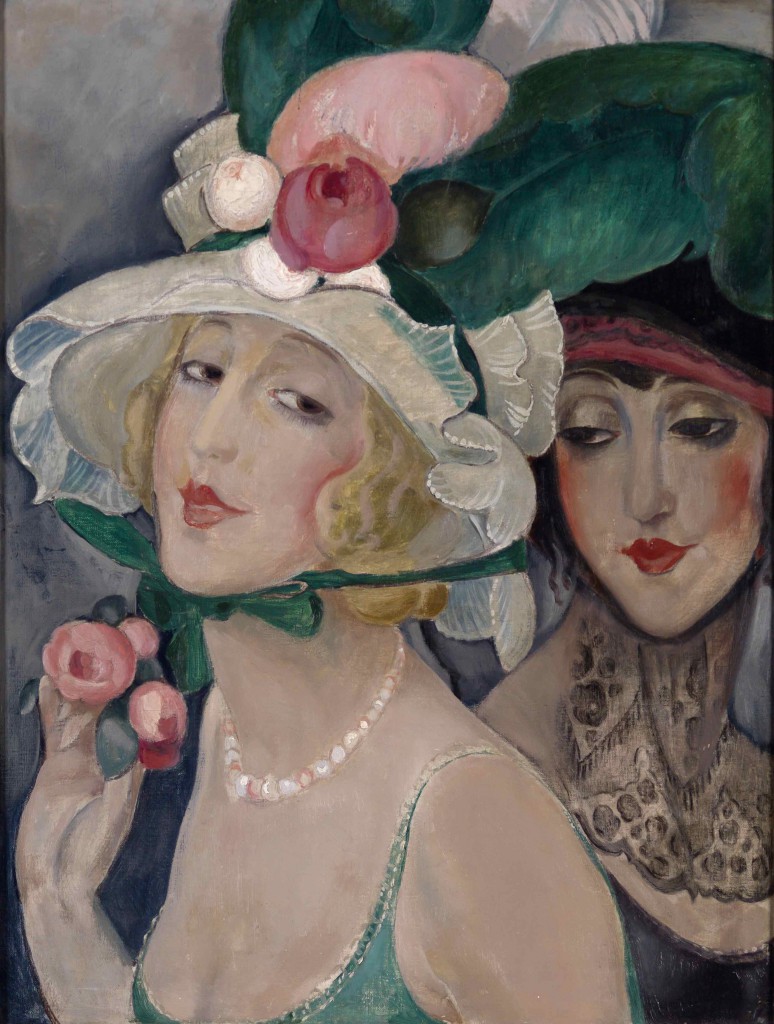 Gerda Wegener: 'To kokotter med hatte (Lili med veninde)', u.å. Foto: Morten Pors
