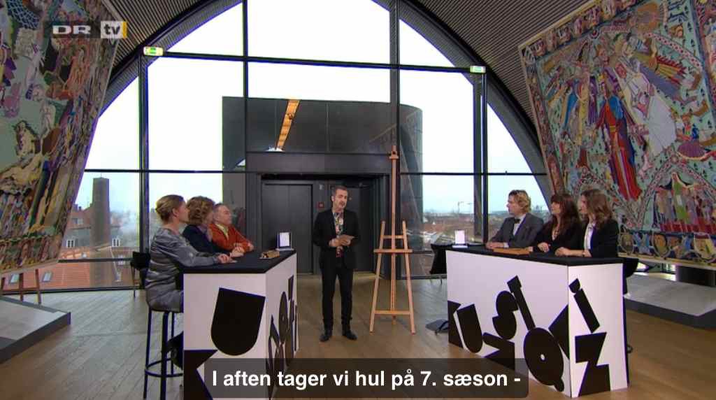 Fra venstre: Gitte Ørskou, Bente Scavenius, Peter Carlsen, Adrian Hughes, Martin Bigum, mig og Marie Nipper