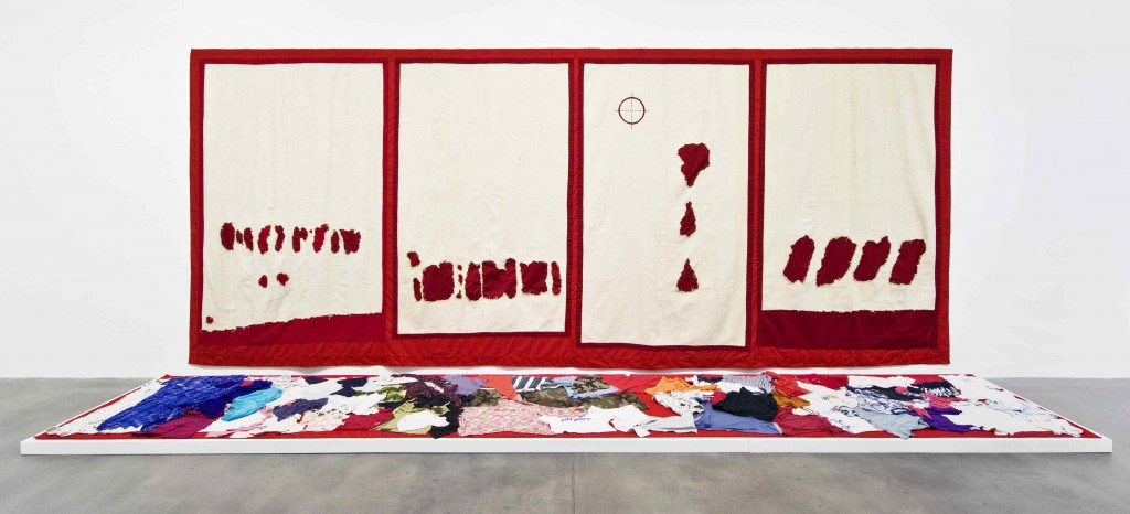 Abdoulaye Konaté: ' Bosnie Angola Rwanda', 1995. Courtesy the artist and Blain|Southern