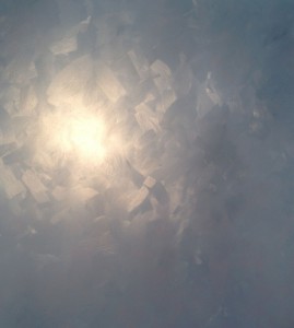 Close-up af maleriet fra serien 'Ohne Titel', 2016. Eget foto