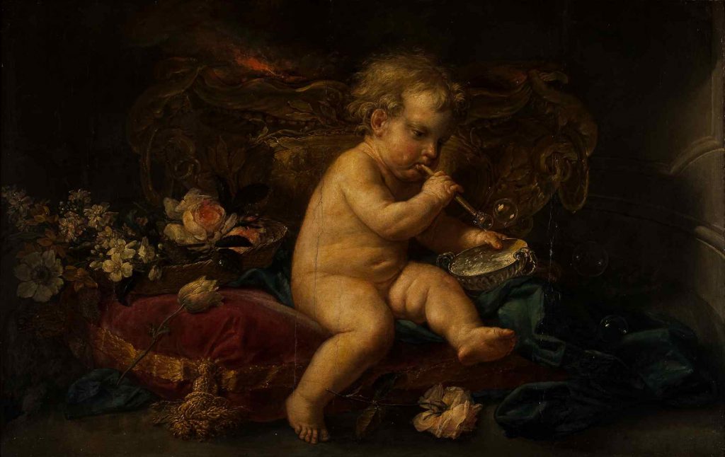 Ignaz Stern: 'Dreng der blæser sæbebobler', uden år. Thorvaldsens Museum. Foto: Thorvaldsens Museum