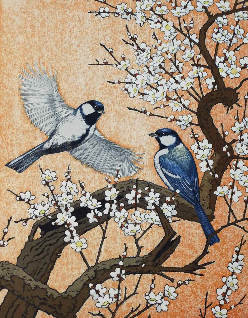 Yoshida Toshi: ' Spring,flying around the plum tree', 1982
