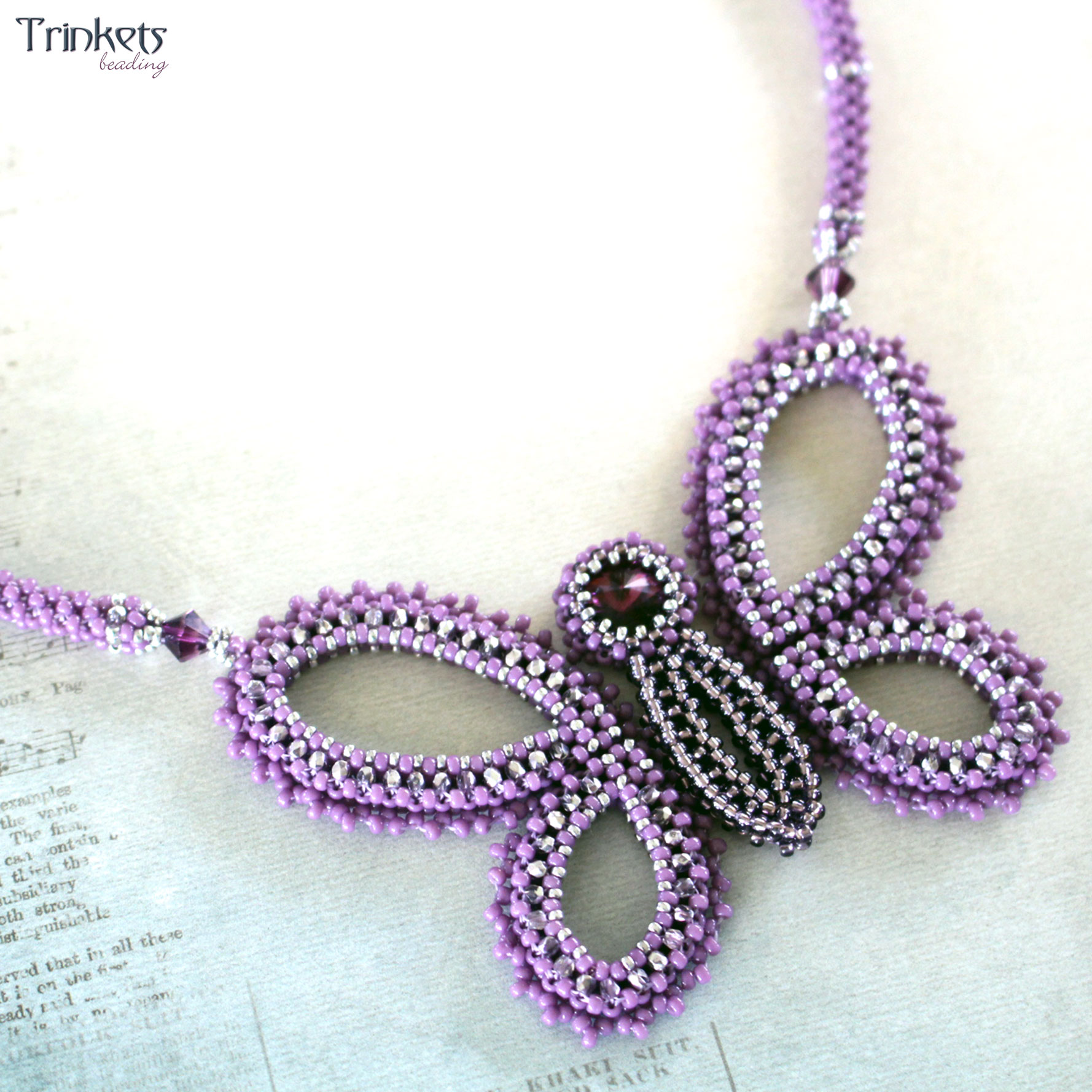 Kralen Rijgpatroon – Ketting Bella Butterfly (Digitale PDF-handleiding)