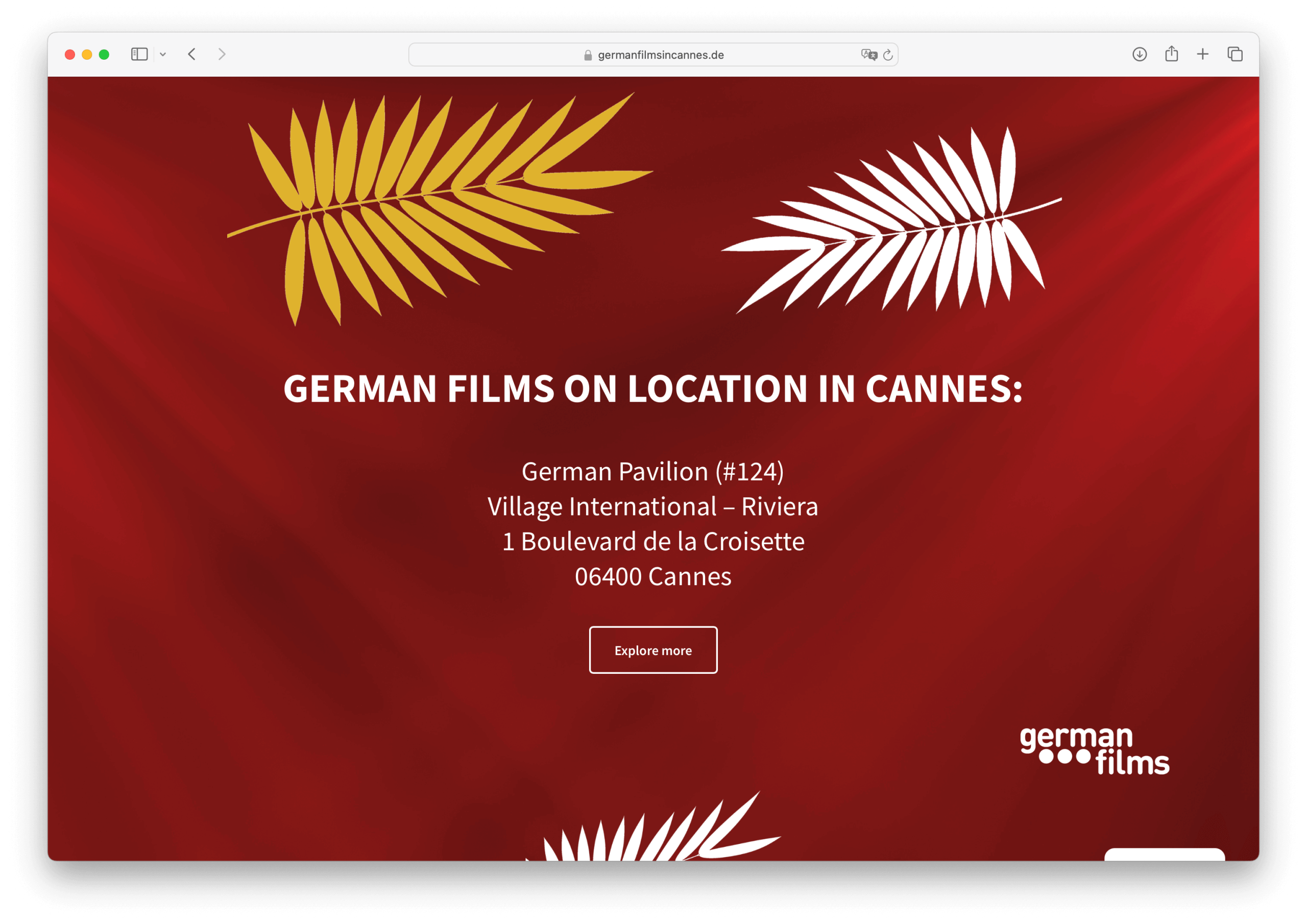 triptychon.design Website German Films in Cannes