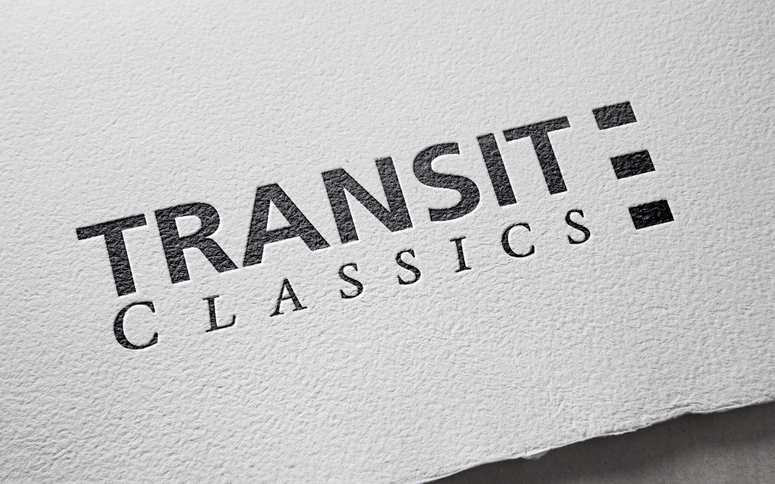 Triptychon design Logoanwendung Transit Classics