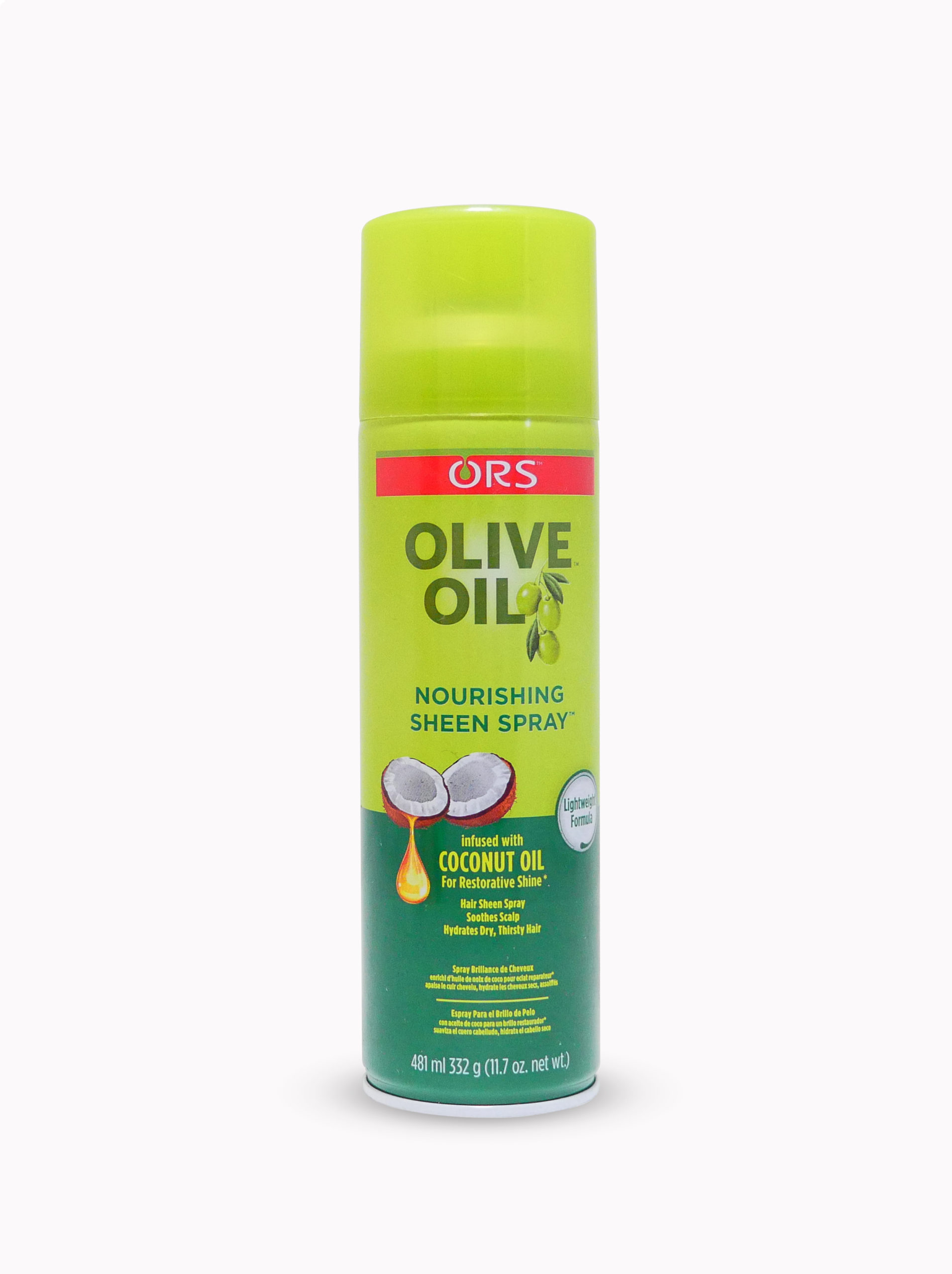 ORS Olive Oil Nourishing Sheen Spray Infused with Coconut Oil 11.7 oz - 12  Pack