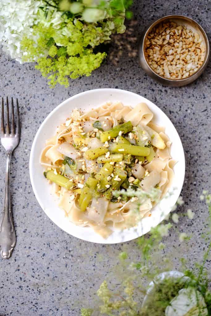 Creamy Asparagus Tagliatelle- Truefoodsblog