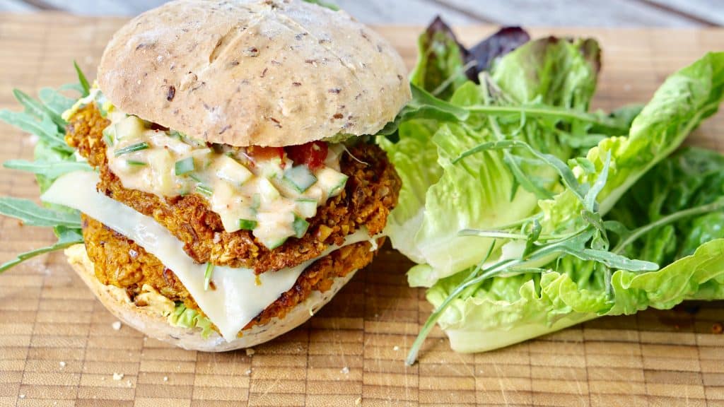 Vegan Sweetpotato Burger by Truefoodsblog