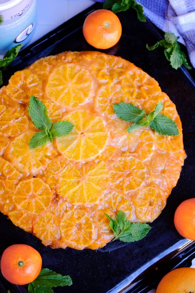 Vegan Upsidedown Orange Cake by Truefoodsblog