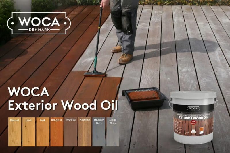 Woca Exterior Wood Oil Grijs 750ml - Afbeelding 3