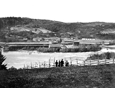 Sanne og Soli Brug under sin storhetstid. Bildet er fra 1882