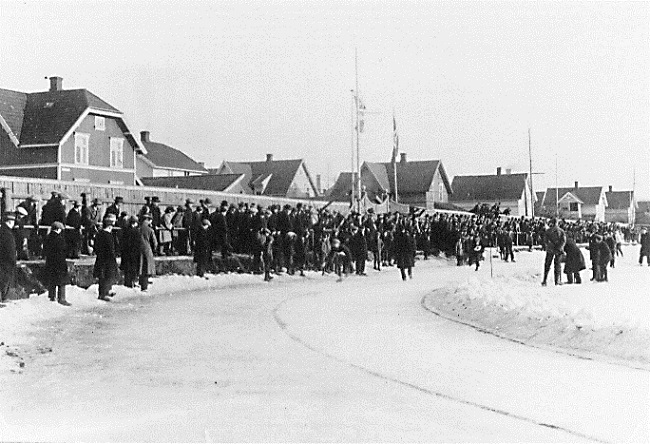 Skøyteløp ved Borregaard i 1920