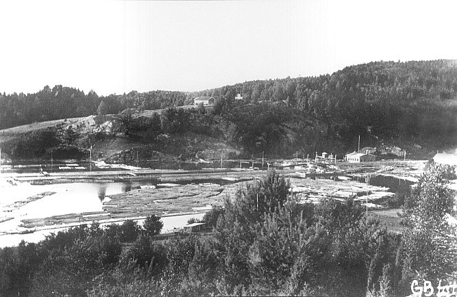 Tømmerlensa i Eidet i 1910