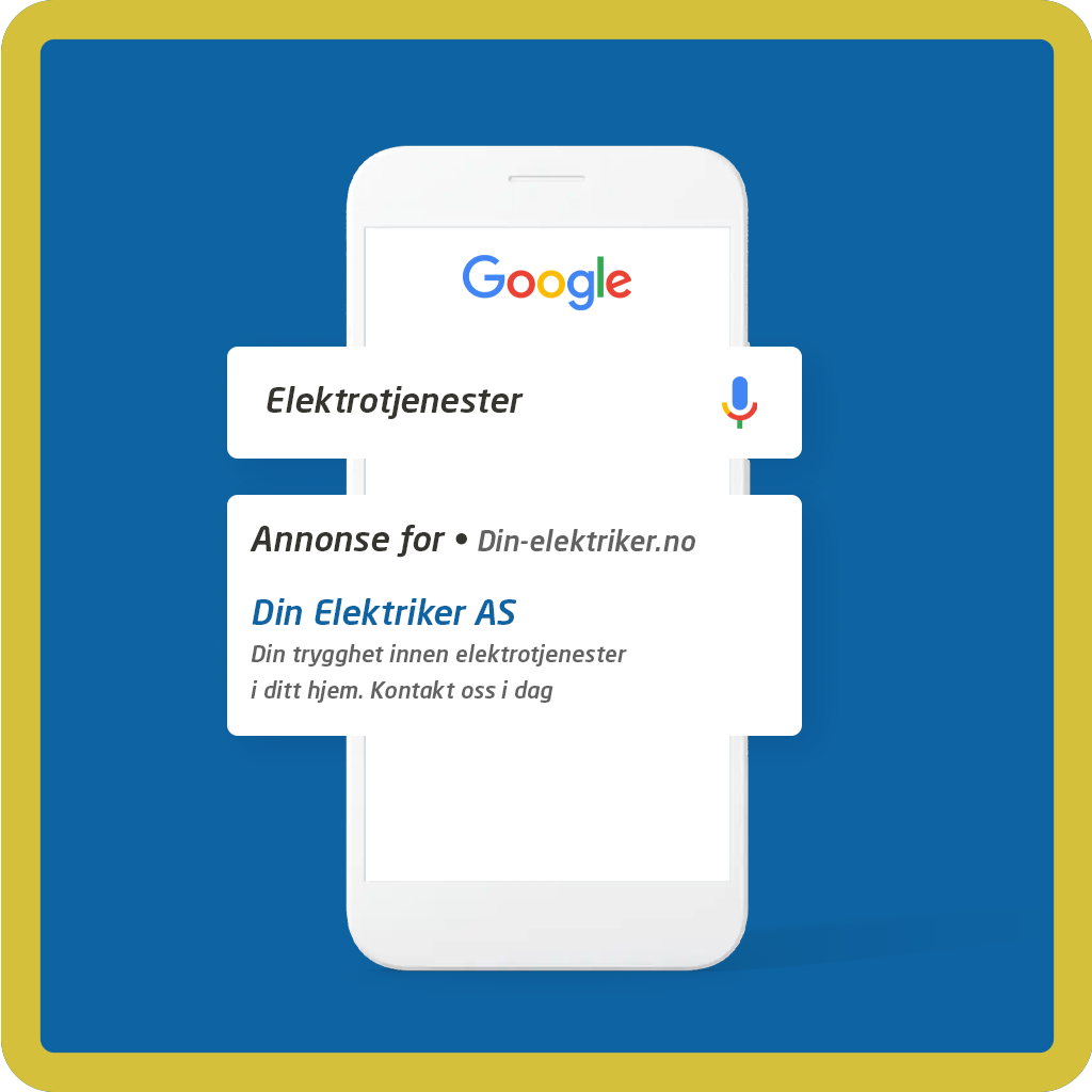 Iphone med google ads reklame