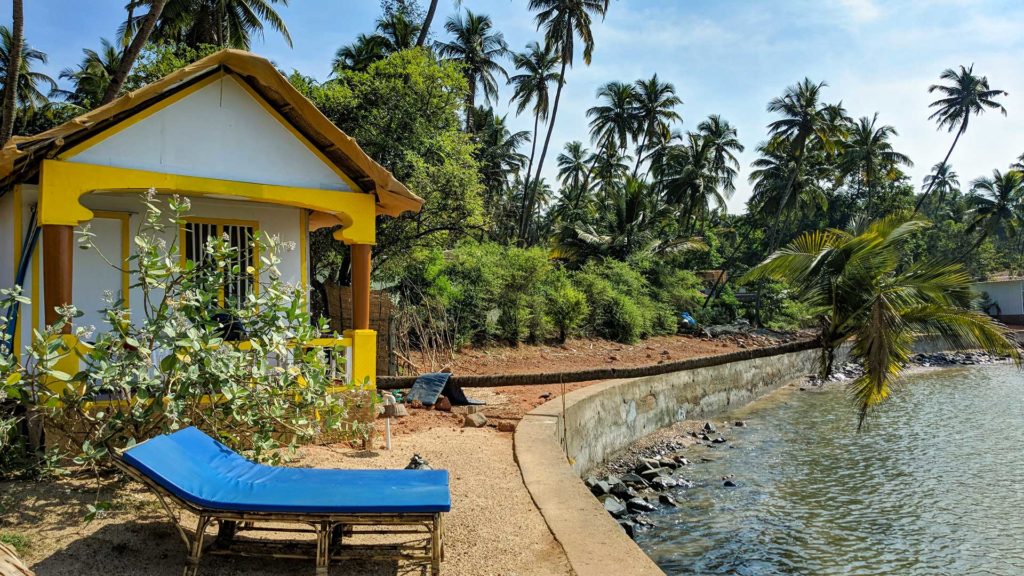 Vår bungalow vid havet, södra Goa