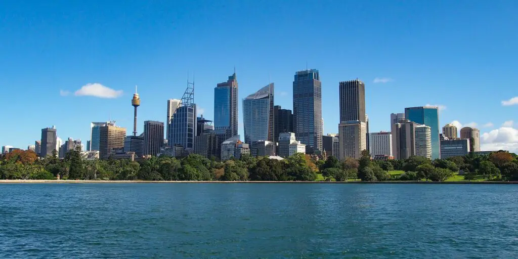 Sydneys skyline i Australien
