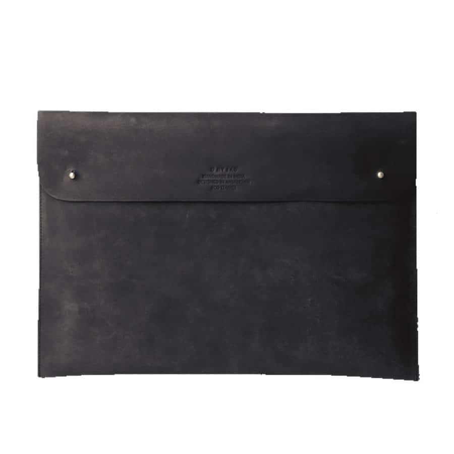 O my bag Laptop sleeve black hunter leather 15inch TUS Atelier