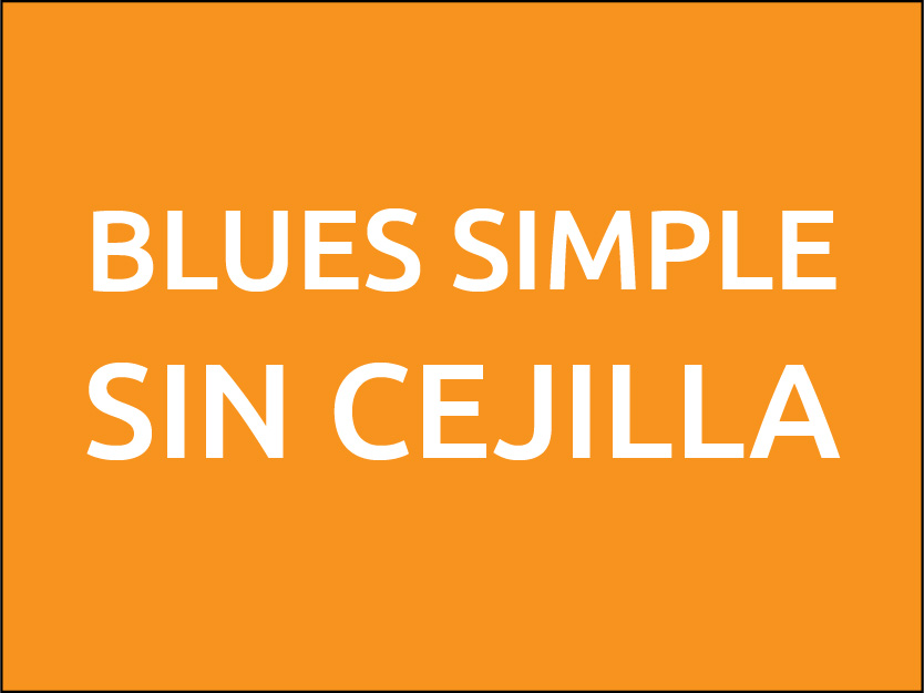 Blues simple en posición abierta