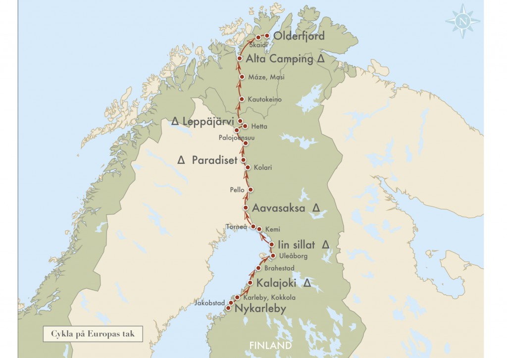 En cykelresa från Nykarleby till Olderfjord.