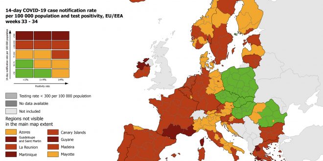 Objavljena nova ECDC koronakarta: Osam hrvatskih županija u crvenom