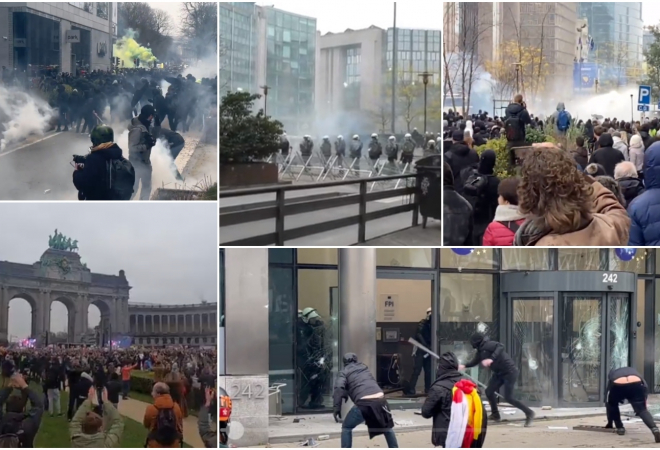 BRUXELLESOM ODJEKIVALO NEZADOVOLJSTVO I NASILJE: Tisuće na ulicama sukobili se s policijom, stigli građani i iz drugih zemalja!
