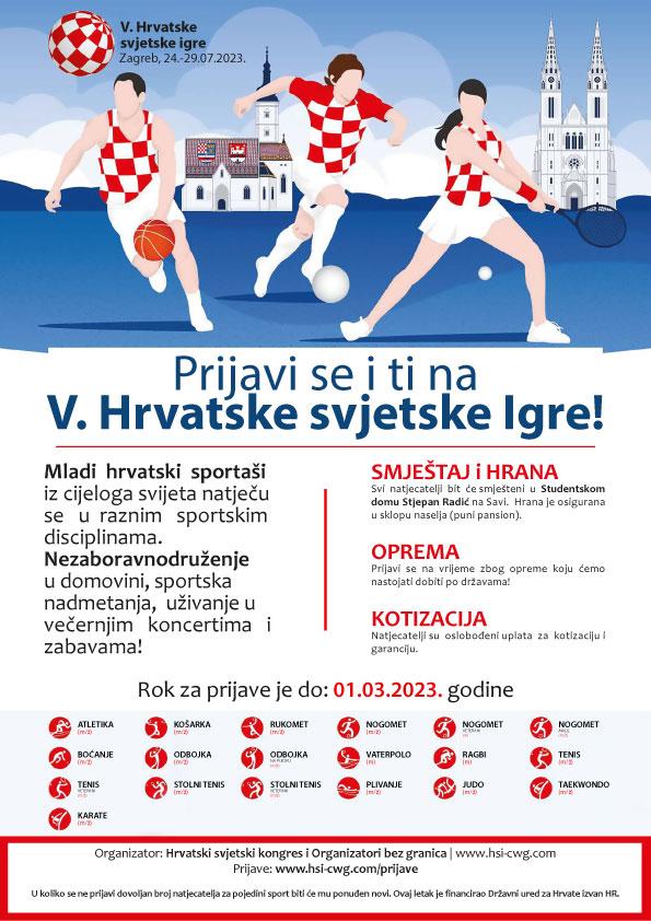 POZIV HRVATIMA U ISELJENIŠTVU: Prijavite se na Hrvatske svjetske igre