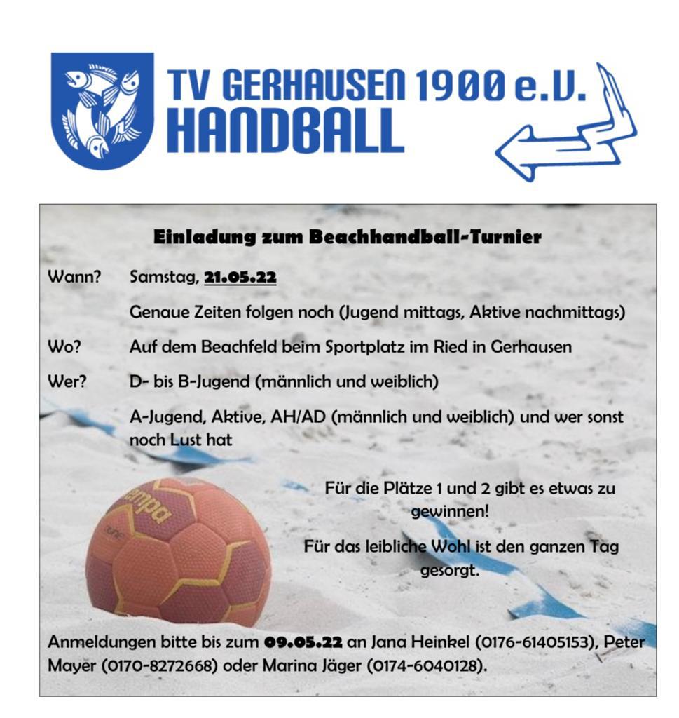 Read more about the article Beachhandball-Turnier