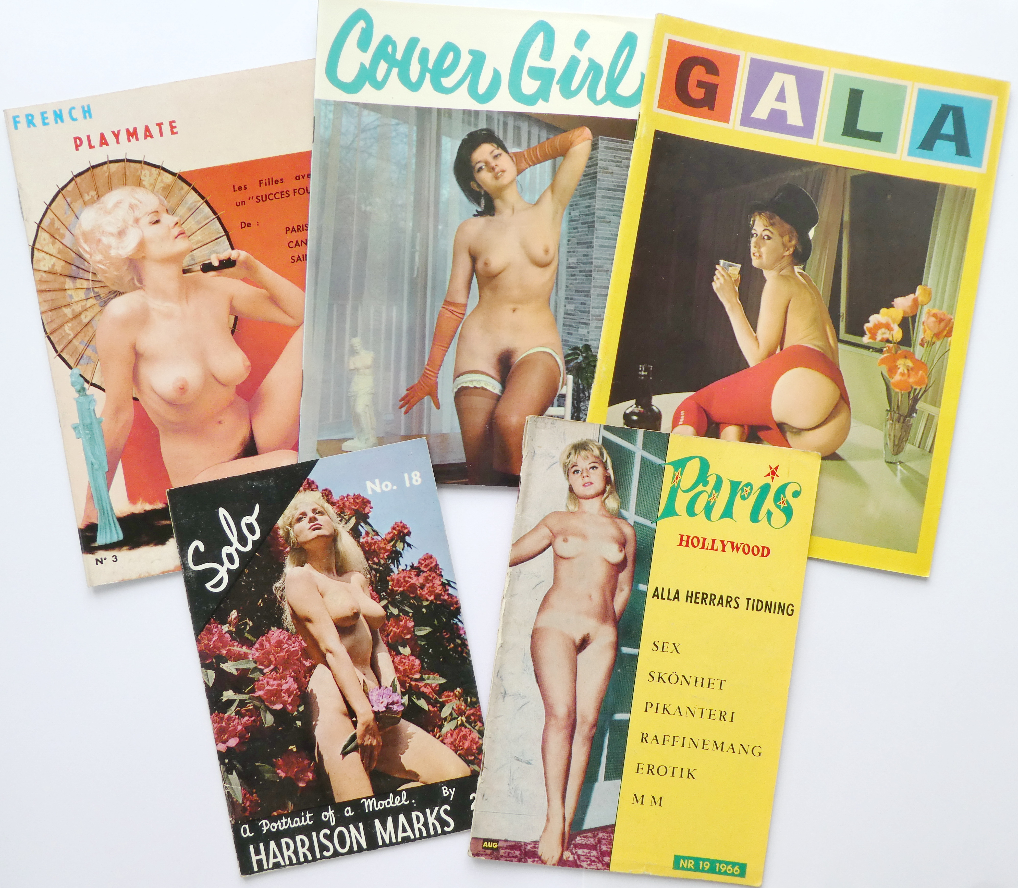 Pinup/glamour magazines (with many well-known models)