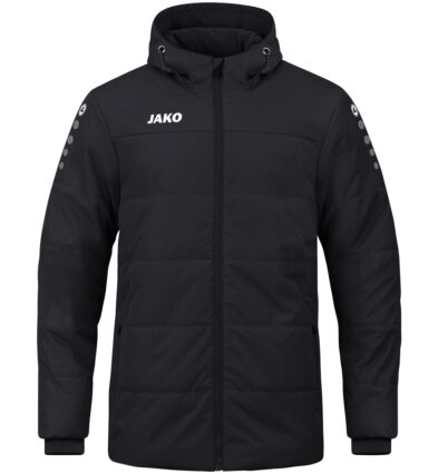 Jako Coachvest Team Met Kap – Zwart