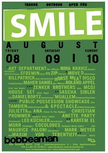 Freitag, 08. – 10.08. Smile Festival – Bob Beaman