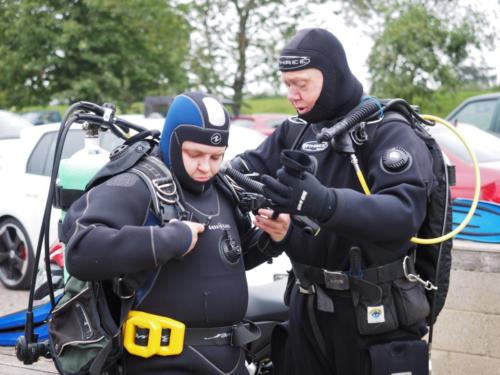 Ocean diver training. 