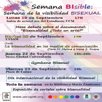 Semana Bisible semana de la visibilidad bisexual Arcopoli