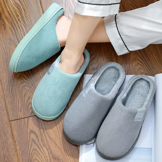 Men Winter Warm Fur Slippers House.