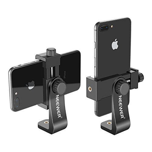 Neewer Soporte para Smartphone Vertical con Montura de Trípode de 1/4 Pulgada Adaptador de Trípode para iPhone X 8 7 Plus 7 6 Plus,Samsung S8 S7 y Otro teléfono de 1,9-3,9 Pulgadas.