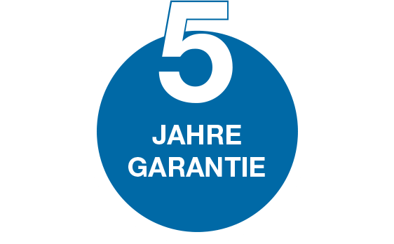 5 Jahre Garantie