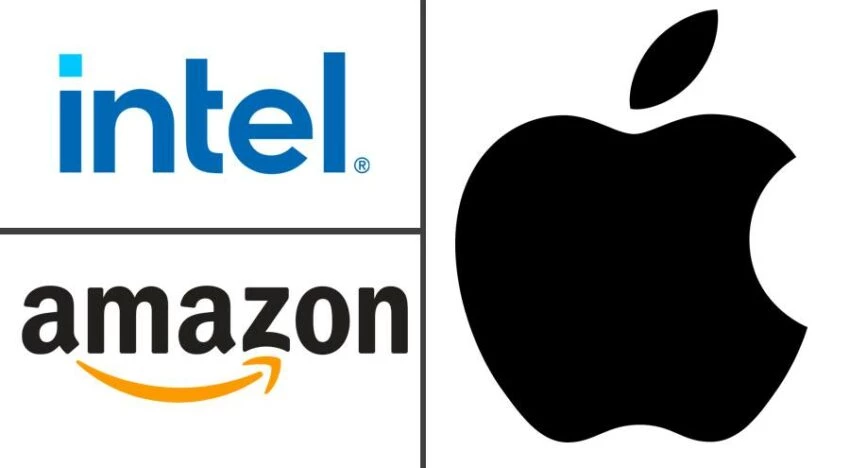 Amazon, Apple og Intel regnskabslogo
