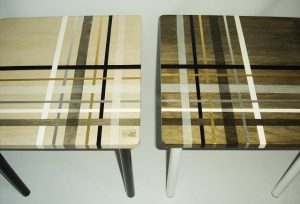 2 square coffee tables-White and Black