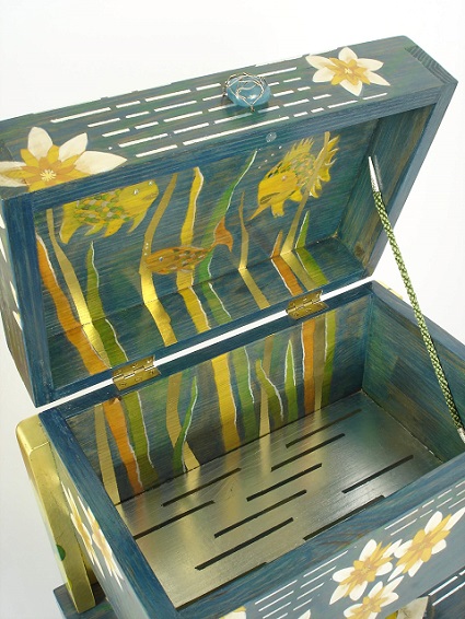 painted wooden box