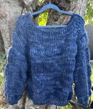 Bluse i Chunky Loops med raglan