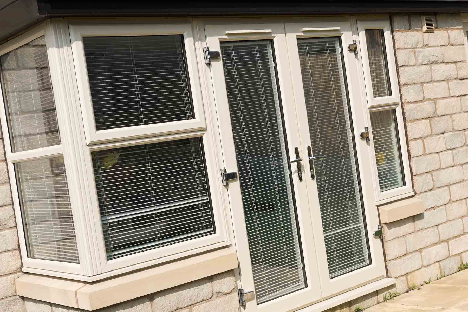 cream french doors