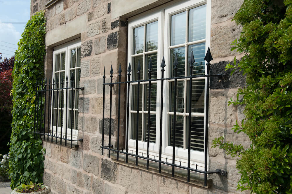 white casement windows